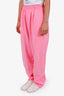 Balenciaga Pink Cotton Straight Leg Sweats Size S