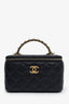 Pre-loved Chanel™ Black Lambskin CC Vanity Top Handle