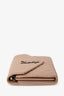 Saint Laurent Pink Beige Leather Cassandra Wallet On Chain