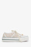 Gucci Beige GG Lace Detail Platform Sneakers Size 36.5