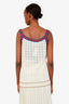 Gucci Cream Cotton Scoop Neck Jacquard Knit Tank Size M