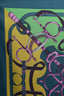 Hermès Green/Purple/Blue 'Eperon d'Or' Silk Scarf 90
