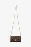 Fendi Brown and Black Monogram Wallet on Chain