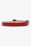 Versace Red Leather GHW Belt Size 75/30