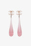 Pre-loved Chanel™ 18S Pink Resin CC Drop Earrings