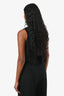 Maje Black Open Back Net Detail Top Size 36