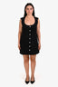 Frame Black Denim Buttoned Mini Dress Size 8