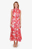 Zimmermann Pink Patterned Cotton Sleeveless Maxi Dress Size 0