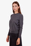 Balenciaga Grey Cotton Logo Hoodie Size XS