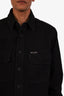 Off-White Black Cotton Button Up Shirt Jacket Size M