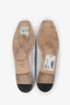 Jimmy Choo Silver Square Toe Ballet Flats Size 39.5