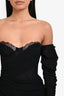For Love & Lemons Black Lace One Shoulder Mini Dress Size XS