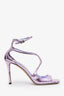 Jimmy Choo Purple Patent Open Toe Strappy Heels Size 41