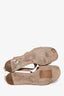 Chloe Nude Scalloped Buckle Sandals Size 37