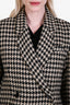 Anine Bing Black/Cream Houndstooth 'Kaia' Blazer Size S