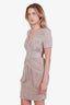 Burberry Nude Chiffon Ruched Knee Length Cocktail Dress Size 4