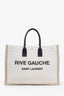 Saint Laurent Linen Canvas Rive Gauche Tote Bag