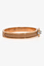 Hermès Gold-Tone Metal Taupe Enamel Mini Clic Chaîne d'Ancre Bangle