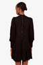 Alice + Olivia Black Long Sleeve Ruffle Neck Babydoll Dress Size 0