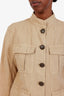 Nili Lotan Khaki Cambre Gabardine Utility Jacket Size S