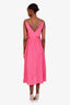 Maje Pink Ruffled Beaded Maxi Dress Size 36