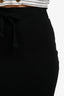 Frank & Eileen Black Side Slit Midi Skirt Size M