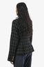 Smythe Black/White Wool Windowpane Check Not a DB Blazer Size 12
