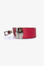 Hermès Magenta Leather Wide Belt SHW Size 80