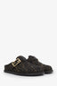 Fendi Brown Canvas Zucca Print Mules Size 37