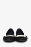 Roger Vivier Black Satin D'Orsay Crystal Embellished Flats Size 37