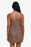 Reformation Cheetah Print Side Slit Mini Dress Size XS