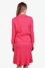 St. John Pink Knit Midi Skirt + Blazer Set Size 6