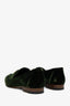 Hermès Green Velvet H Buckle Loafers Size 38.5