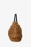 Tod's Brown/Black Logo Raffia Tote Bag