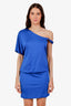 Ralph Lauren Blue Asymmetric Sleeve Drop Waist Dress Size 6