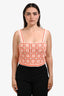 Maje Orange Crochet Floral Tank Top Size 3
