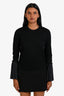 Noir Kei Ninomiya Black Pleated Cuff Long Sleeve Top Size XS
