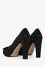 Escarpins Valentino noirs à détail de nœud orné de strass, pointure 38,5