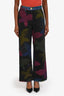 Pre-loved Chanel™ Black Multicolour Painted Floral CC Jeans Size 38
