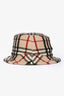 Burberry Beige Cashmere Nova Check Bucket Hat Size L
