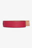 Hermès Magenta Leather Wide Belt SHW Size 80