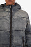 Diesel Blue Cotton Denim Puffer Jacket Size 50 Mens
