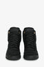 Louis Vuitton Black Suede Monogram Sneaker Wedges Size 36.5