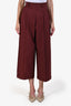 Jean Paul Gaultier Vintage Burgundy Pinstripe Wool Blend Trousers Size 40