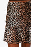 Ganni Cheetah Printed Ruffle Mini Skirt Size 40