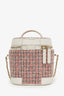 Pre-loved Chanel™ 2019 White Tweed Lambskin Timeless Vanity Cosmetic Case