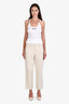 Lemaire White Denim Cropped Jeans Size 38