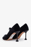 Miu Miu Black Velvet Ballerina Heels Size 37.5