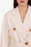 Max Mara White Wool Cashmere Blend 101801 Icon Coat Size 0