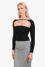 Jacquemus Black Knit Long Sleeve Cut Out Top Size S